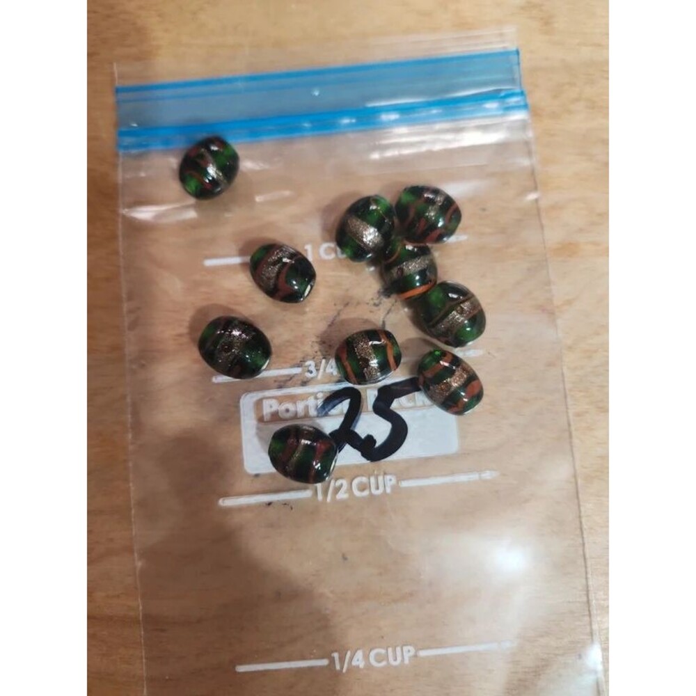 10 handmade artisan matching glass beads